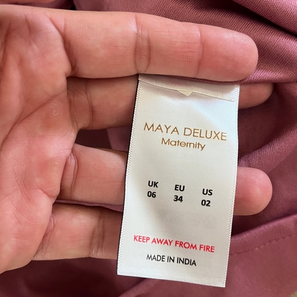 Maya Desert Rose Short Sleeve Embellished Maxi Dress 2 Maternity - Picture 5 of 5